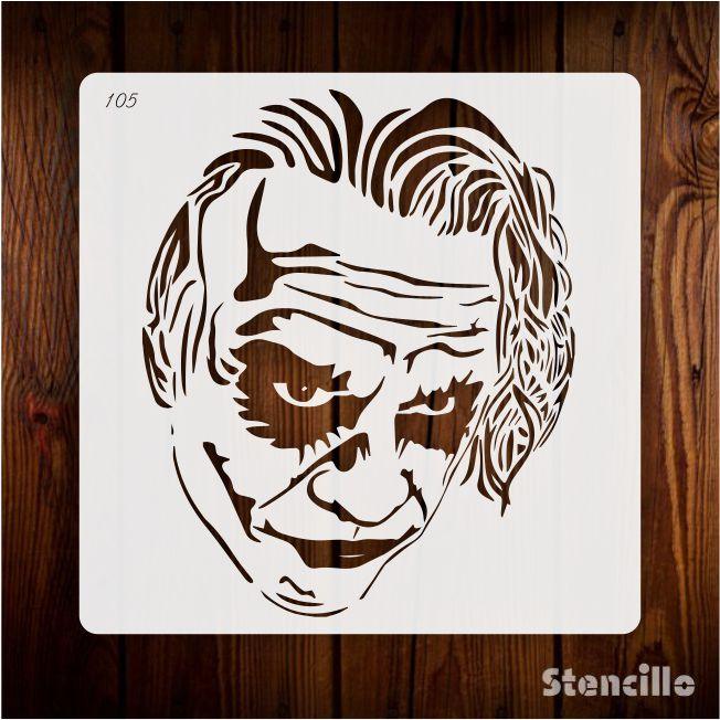 Embrace the Inner Villain: Add a Touch of Dark Humor with this Large Joker Stencil -