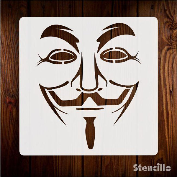 Unmask the Revolution: Stencil a Symbol of Hope with this V for Vendetta Stencil For Walls, Canvas -