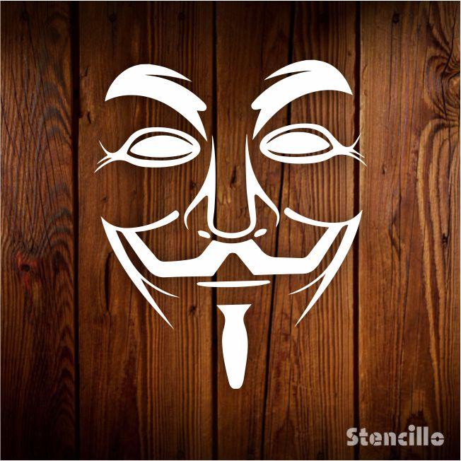 Unmask the Revolution: Stencil a Symbol of Hope with this V for Vendetta Stencil For Walls, Canvas -