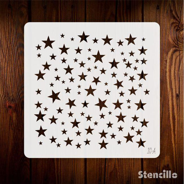 Winkling Nights cape: Stars Reusable Stencil for Canvas and wall painting -