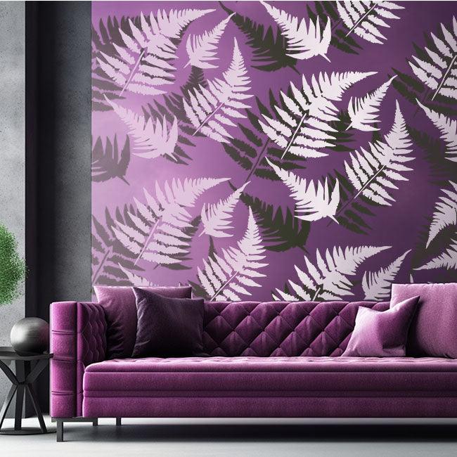 Whisper of the Forest: Fern Tree Leaf Plastic Stencil For wall, canvas, furniture Painting -