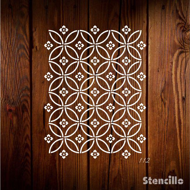 Unleash Inner Hippie - Groovy Blooms Plastic Stencil For Walls, Canvas & Furniture Painting -