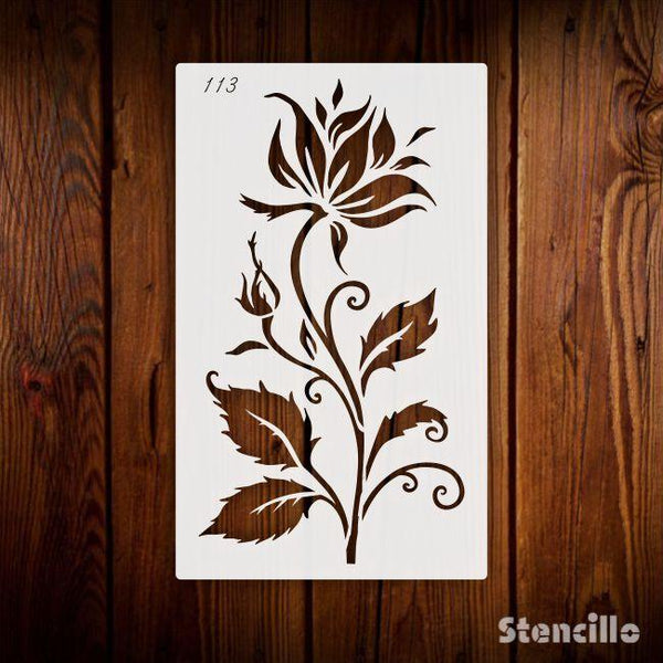 Flourish in Style: Reusable Flower Stencil for Walls, Crafts, and More -