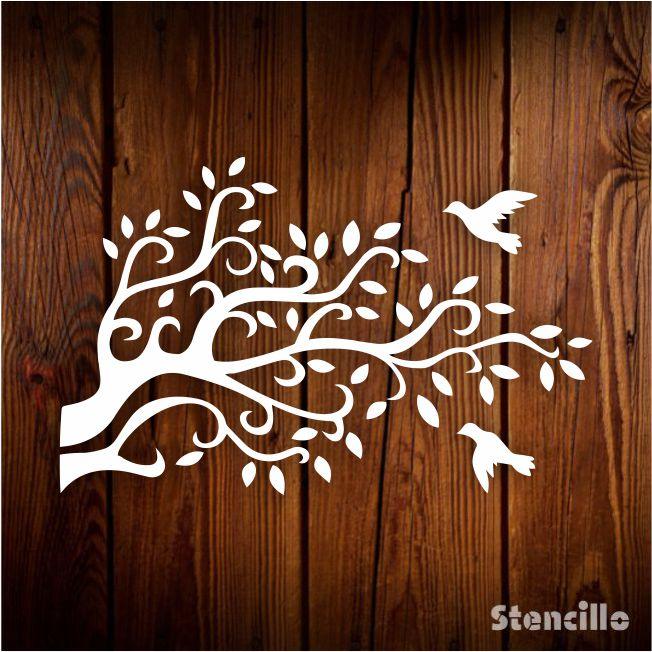 Reach for the Sky: Flourishing Tree Stencil for Walls, Canvas, and More -
