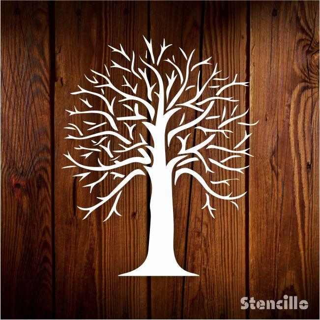 Autumn Tree Reusable Stencil for Canvas and wall painting.ID#131 - Stencils