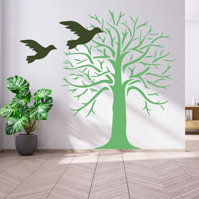 Nature's Masterpiece: Autumn Tree Stencil Brings Warmth Indoors for Canvas and walls -
