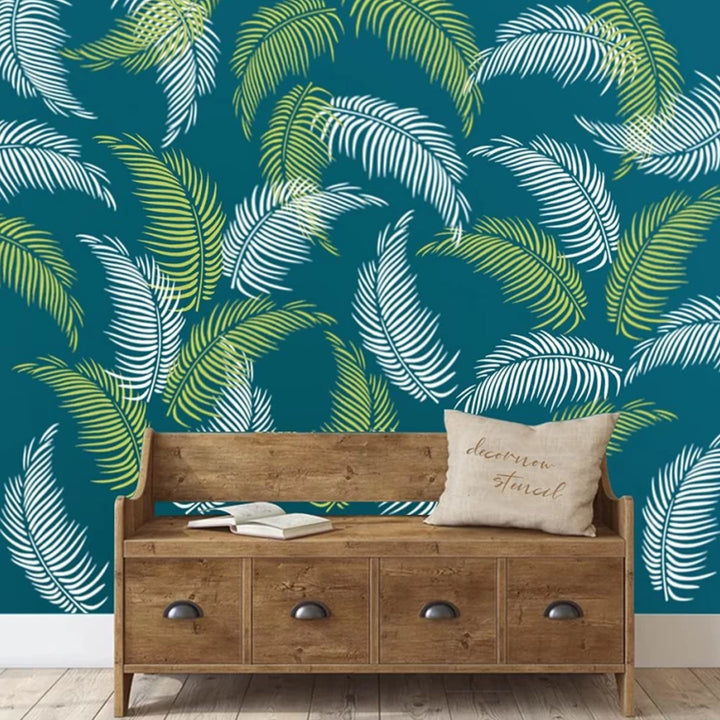 Tropical Vibes: Famous Palm Leaf Stencil For Walls, Canvas & Furniture Decoration -