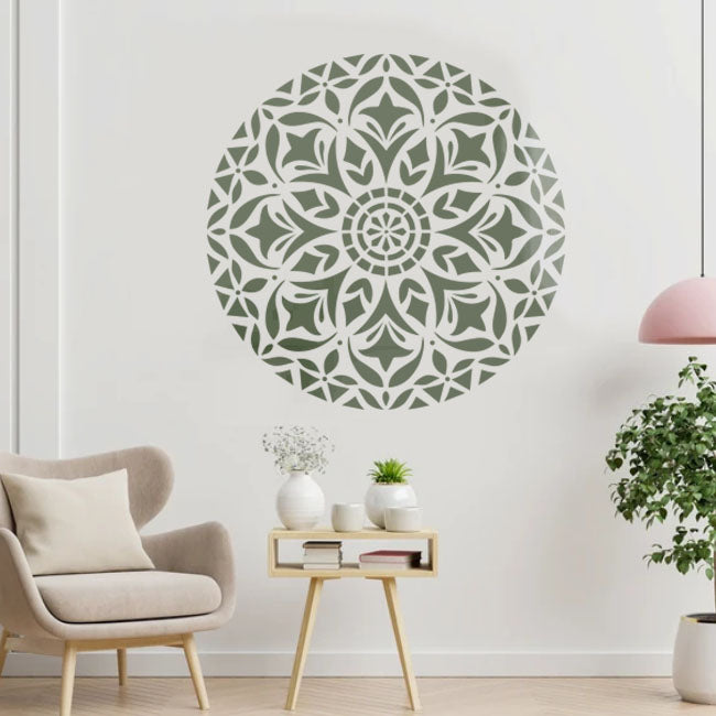 Symbol of Balance and Harmony: Mandalas Stencil with Intricate Circular Patterns -