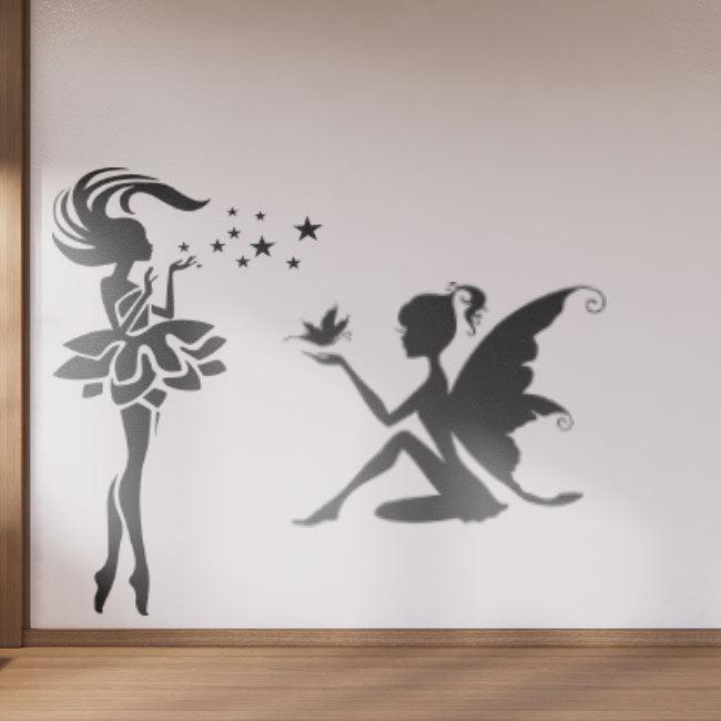 Whispers of Pixie Dust - Enchanting Fairy Wings Stencil For Walls, Canvas & Fabric Painting -
