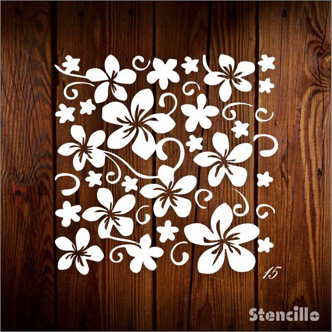 Envision a Secret Garden - Flower Pattern Stencil For Walls, Canvas & Fabric Painting -