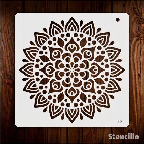 Embrace Spiritual Growth: Stencil this Symbolic Lotus Flower Mandala Design on Walls & Canvas -