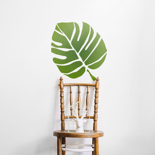 monstera plant stencil Capture the Rhythm of Nature: Paint Flowing Monstera Leaves with this Reusable Stencil