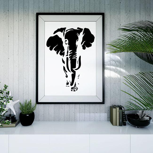 Gentle Giants Await: Stencil Majestic Elephants on Walls & Canvas -