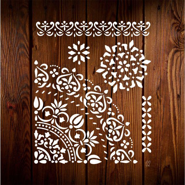 Unleash your inner artist with our most loved Floral Plastic Stencil for Walls, Canvas, Fabric Painting -