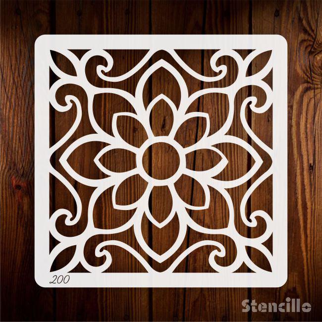 Endless Mosaics: Big Reusable Floor Tile Pattern Plastic Stencil for wall, canvas, floor Painting -