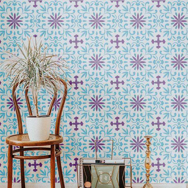 Marrakech in Minutes: Stencil Enchanting Tile Designs on Walls, Floors & More -