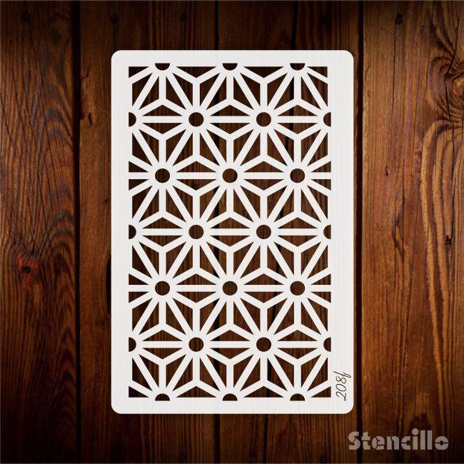 Moroccan Marketplace - Enchanting Kumiko Pattern Stencil For Walls, Canvas & Furniture Painting -