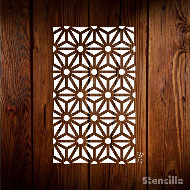 Moroccan Marketplace - Enchanting Kumiko Pattern Stencil For Walls, Canvas & Furniture Painting -