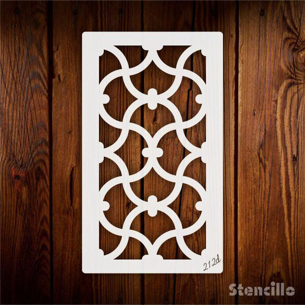 Add Dimension and Texture with the Modern Mesh Stencil: Reusable for Walls & Canvas -