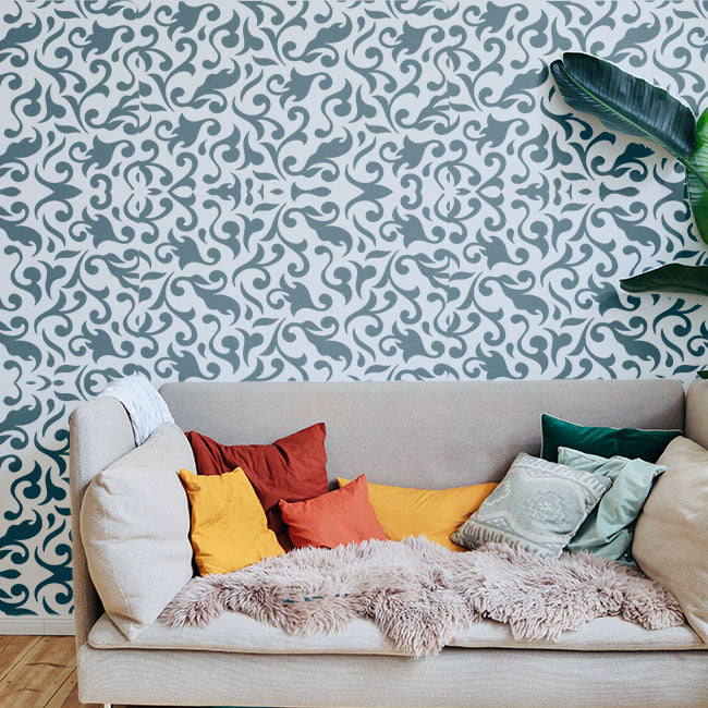 Elevate Your Walls and Canvas with our Exquisite Seamless Pattern Stencil! -