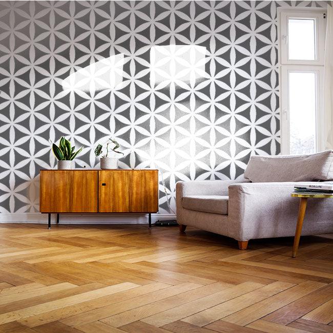 Architectural Symphony: Stencil for Geometric Harmony in Motion Pattern Stencil -