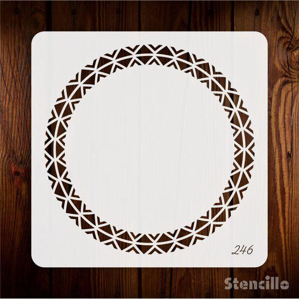 Adorn Your Walls with Serenity: Rounded Mandala Frame Stencil for Canvas and Wall Painting -
