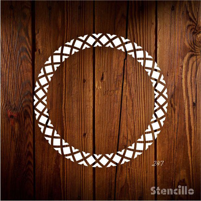 Adorn Your Walls with Serenity: Rounded Mandala Frame Stencil for Canvas and Wall Painting -