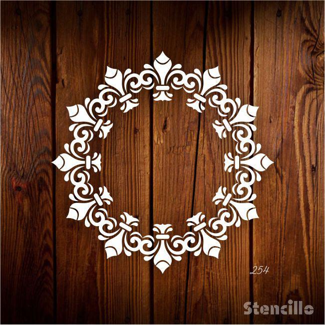 Enhance Your Walls with Tranquility: Round Frame Border Mandala Stencil for Canvas and Wall Painting -