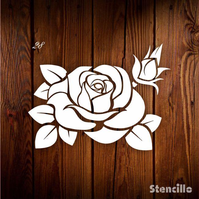 Tapestry Of Vintage Romance - Rose Flower PVC Stencil For Walls, Canvas & Fabric Painting -