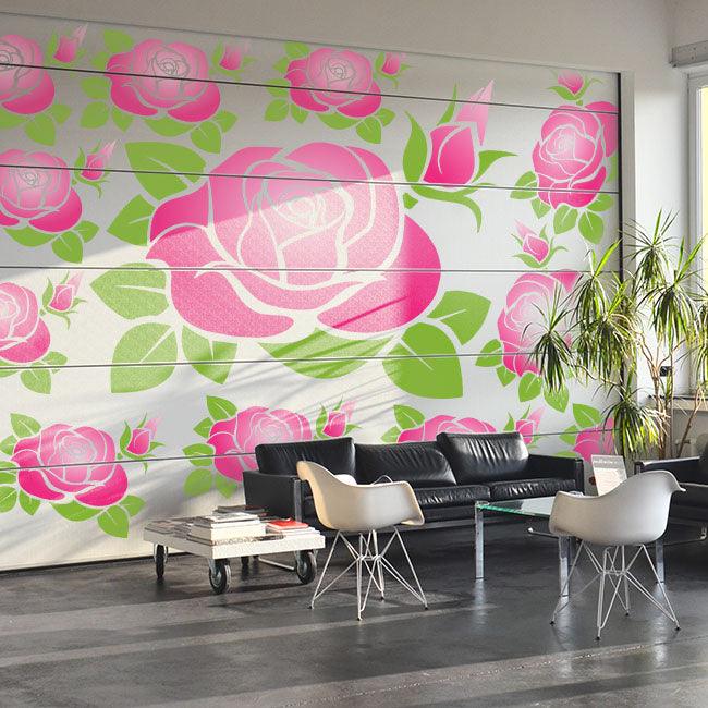 Tapestry Of Vintage Romance - Rose Flower PVC Stencil For Walls, Canvas & Fabric Painting -