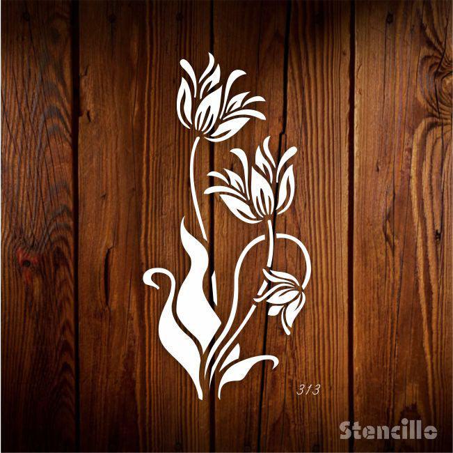 Blooming Brilliance: Burst of Flowers Plastic Stencil For wall, canvas, furniture Painting -