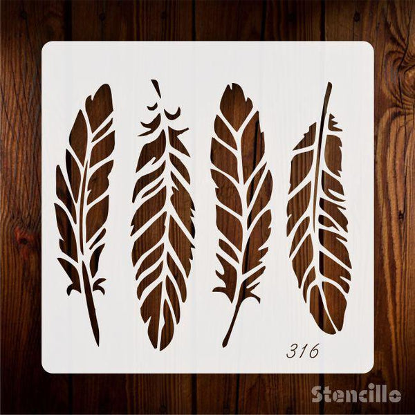 Flight of Fancy: Stencil this Enchanting Feather Pattern for Walls & Canvas -