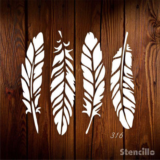 Flight of Fancy: Stencil this Enchanting Feather Pattern for Walls & Canvas -