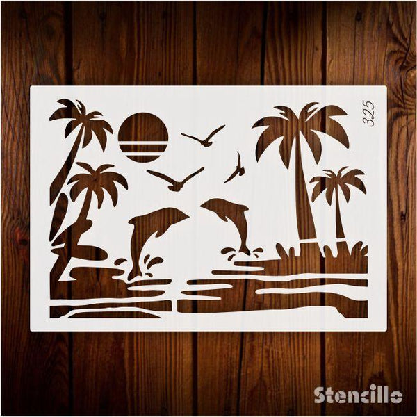 Fun for All Ages: Dolphin Stencil for Creative Adventures in Airbrushing, Scrapbooking, and Beyond -