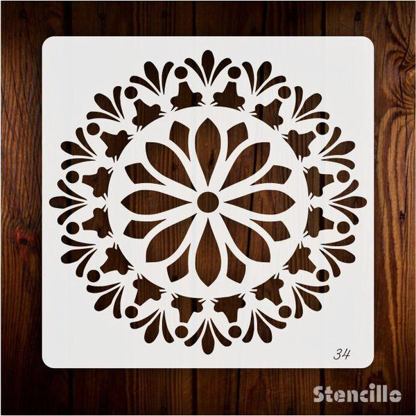 Spellbinding Mandala: Stencil this Floral Haven of Mandala on Walls & More -
