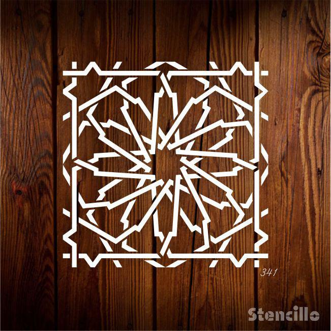 Tangled Tessellations - Versatile Tessellating Pattern Stencil For Walls, Canvas & Fabric Painting -