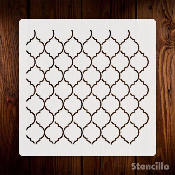 Moroccan Maze: Intricate Moroccan Pattern Plastic Stencil For Walls, Canvas & Furniture -