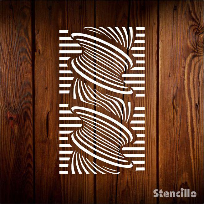 Ride the Wave: Wave Pattern Stencil for Walls, Canvas, and More -