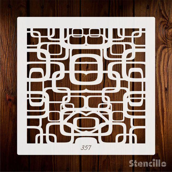 Groovy Touch: Retro Pattern Plastic Stencil For Walls, Canvas & Furniture Decoration -