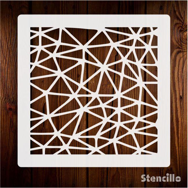 Minimalist Cityscape Alive - Rhythmic Pattern Stencil For Walls, Canvas & Fabric Painting -