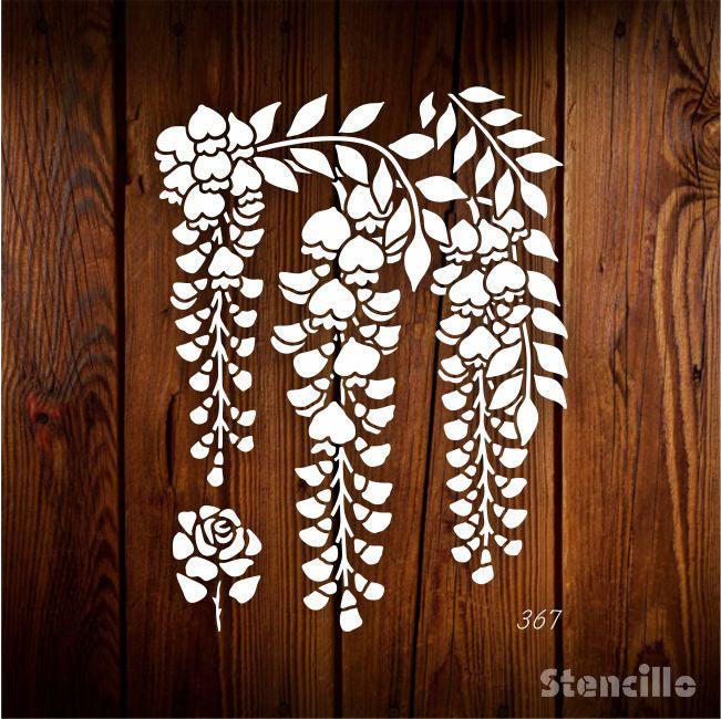 Bring Wisteria's Beauty to Life: Layering Stencils for Walls, Crafts, and More -