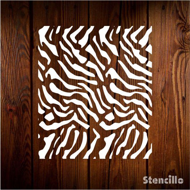 Unleash Your Wild Side: Zebra Stripe Stencil for Walls and Canvas -