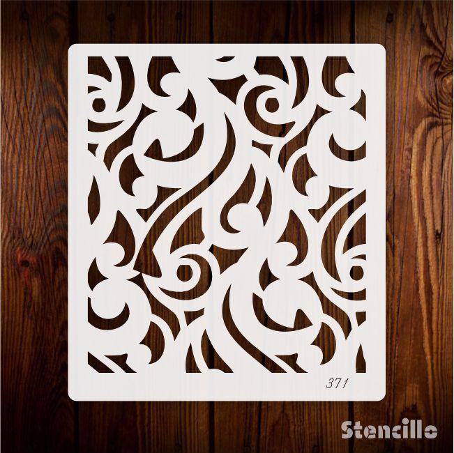 Decorative Pattren Stencil Reusable Stencil For Canvas And Wall Painting.ID #371 - Stencils