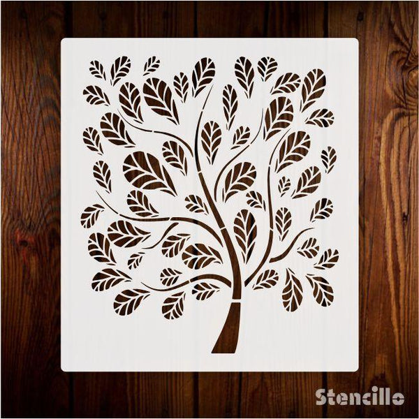 Dancing Leaves: Delicate Foliage Stencil for Walls, Canvas, and More -