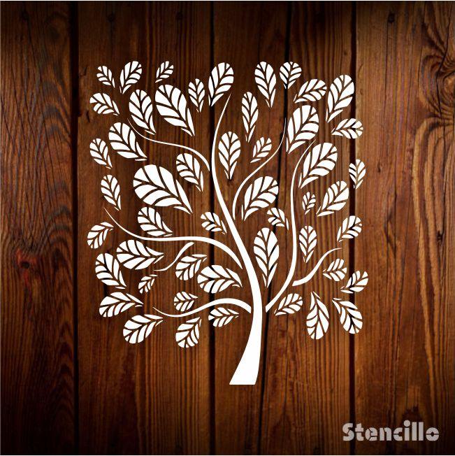 Dancing Leaves: Delicate Foliage Stencil for Walls, Canvas, and More -