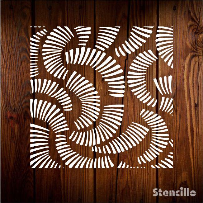 Oceanic Delights: Wave Pattern Stencil for Walls, Canvas, and More -