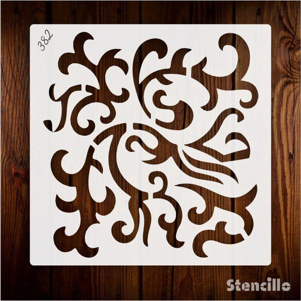 Mesmerizing Movement: Swirling Stencil for Walls, Canvas, and More -