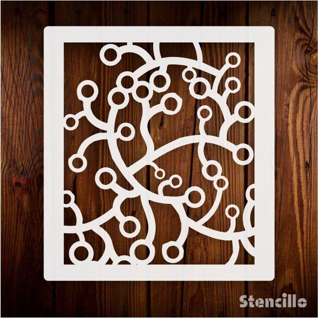 Cosmic Dance: Stencil this Mesmerizing Abstract Pattern for Walls & Canvas -