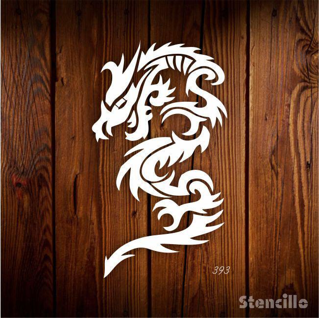 Mythical Majesty: Stencil Soaring Dragons on Walls & Canvas Painting -