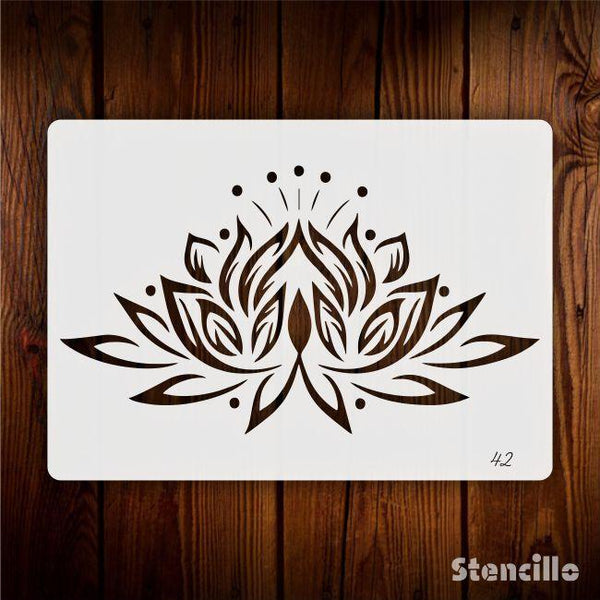 Enchanted Bloom Captivating Floral Flower Reusable Plastic Stencil For Walls, Canvas, Furniture & Fabric Painting & Embossing -